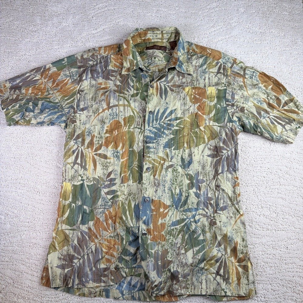 Men's Tori Richard Medium‎ Short Sleeve Button Tropical Hawaiian Shirt